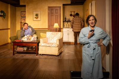 (L to R) James Wheeler, Tim Walsh and Marianne Embree in THE LIFESPAN OF A FACT from Oil Lamp Theater, now playing through April 6.