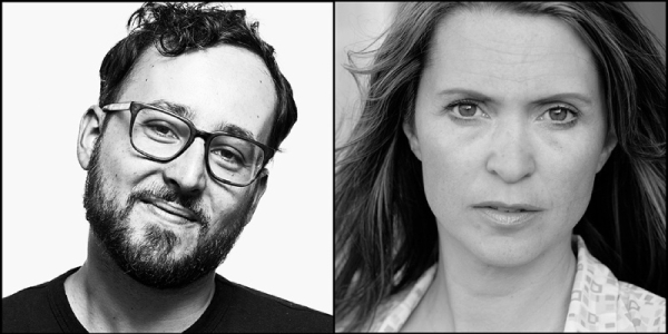 Pictured (left to right) Heroes of the Fourth Turning playwright Will Arbery and director dado.