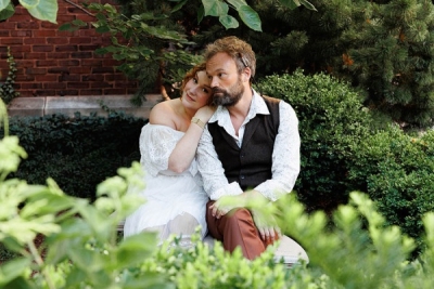 Pictured: (left to right) Missy Wise Vanderzee and Kevin Webb in a publicity image for Kokandy Productions' Sunday in the Park with George.