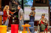 Rebekah Ward (left), PJ Powers, Gabrielle Lott‑Rogers, and Aurora Adachi‑Winter step into the roles of school committee members locked in a tense, often comic battle to reach common ground in 'Eureka Day'.