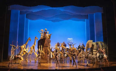 The company of “The Lion King” now playing at Cadillac Palace.