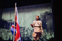 Atra Asdou in IRAQ, BUT FUNNY, by Ensemble Member Atra Asdou and directed by Dalia Ashurina, from Lookingglass Theatre Company, now playing through July 20 at The Joan and Paul Theatre at Water Tower Water Works, 163 E. Pearson St. at Michigan Ave.