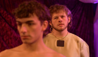 Jose Alexander Martinez (left) as Antinous, Antonio Cruz (right) as Lucius.