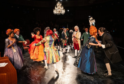 The cast of Steppenwolf Theatre Company’s production of Amadeus.