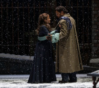Ailyn Pérez as Mimi and Pene Pati as Rodolfo in Puccini’s “La Bohème” at the Lyric Opera of Chicago.