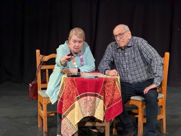Michelle McKenzie‑Voigt and Al Lerner in Gus and Alice at Greenhouse Theater Center.