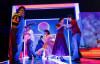 (L - R) Lenin Izquierdo, Kelvin Grullon, Rossmery Almonte, Julissa Calderon, Yohanna Florentino, Arik Vega in The Brief Wondrous Life of Oscar Wao at Goodman Theatre..