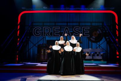 Sharriese Hamilton, Rachel Carreras, Kelly Felthous and Cory Goodrich in Nunsense at Drury Lane Theatre.