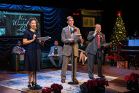Audrey Billings, Brandon Dahlquist and Michael Mahler in American Blues Theater's It's A Wonderful Life: Live in Chicago!