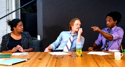 Laila Rodriguez (left to right), Hudson Therriault and Makari Robinson-McNeese in "Do You Feel Anger?"
