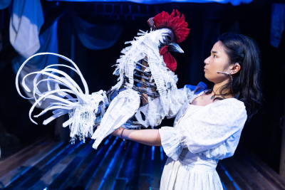 Sunnie Eraso in White Rooster at Lookingglass Theatre.