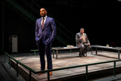 Al'Jaleel McGhee (foreground) and Daniil Krimer in David Mamet's "Henry Johnson" at Victory Gardens Biograph Theatre in Chicago through May 4