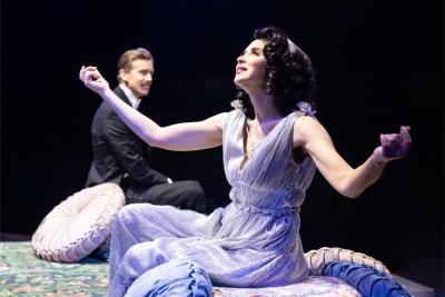 Alexandra Silber and Andrew Samonsky in A little Night Music at Marriott Theatre.